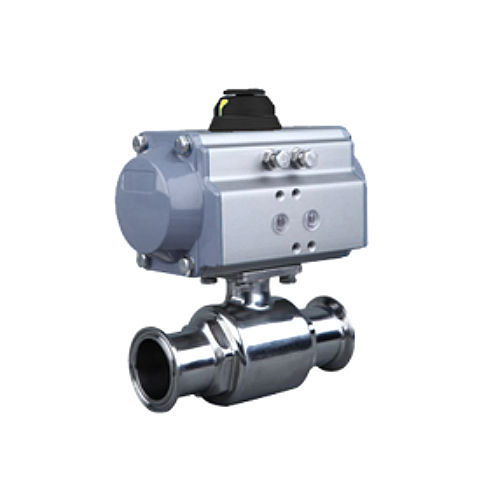 Silver-Grey Industrial Ball Valve