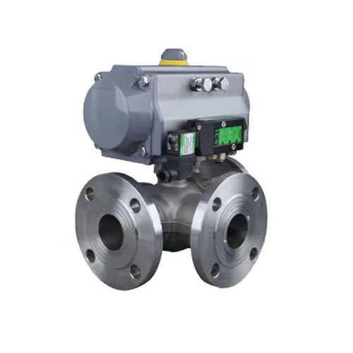 3 Way Pneumatic Actuator Ball Valve