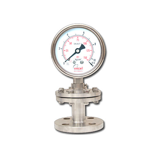 Drawn Steel Pressure Gauge - Color: Silver