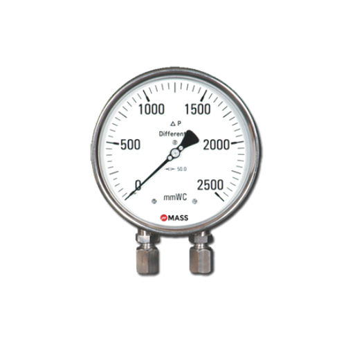 Silver Differential Low Pressure Gauge