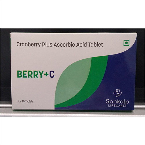 Cranberry Plus Ascorbic Acid Tablet - 1000 mg, Vitamin C Boost for Urinary Tract Health, Antioxidant Rich Formula for Skin and Wound Healing