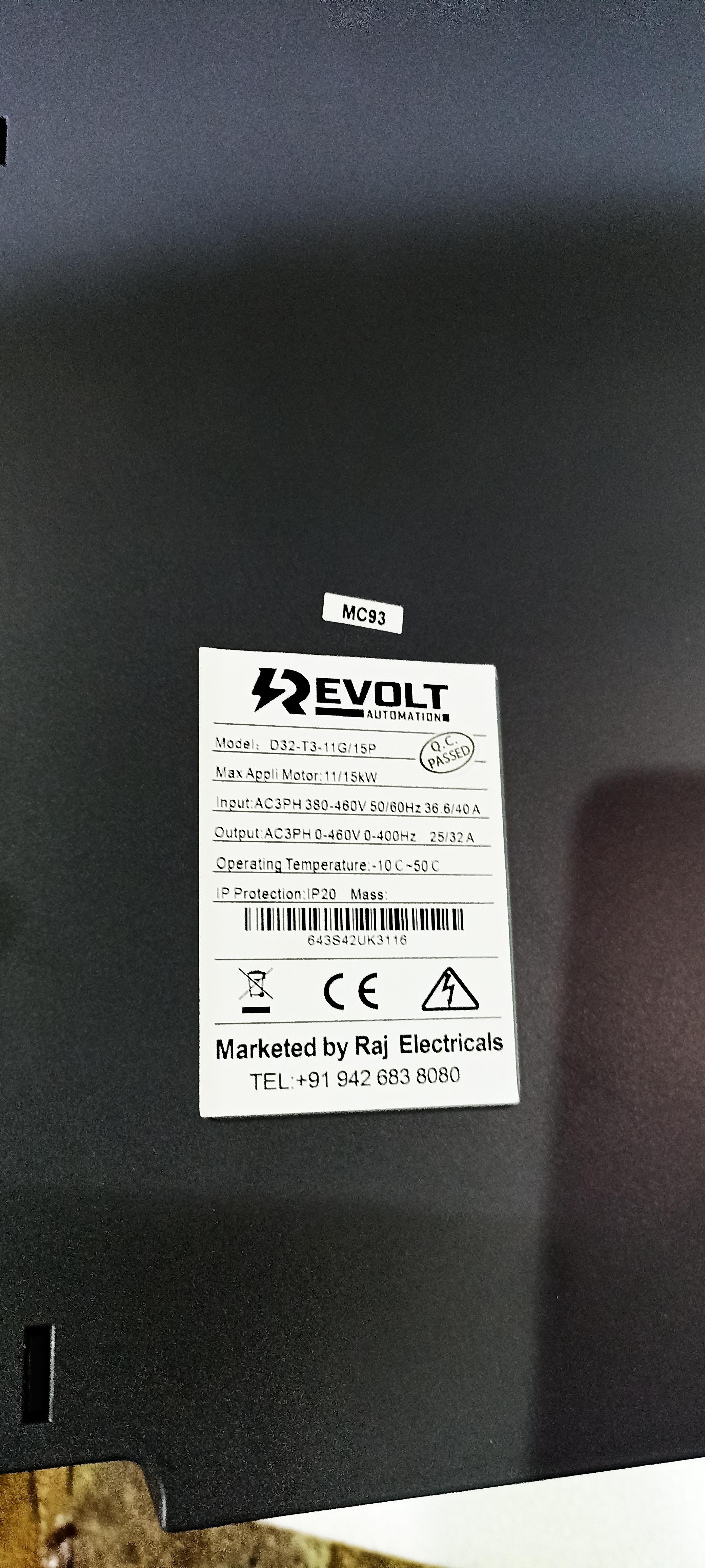11- 15 kw Revolt AC Drive