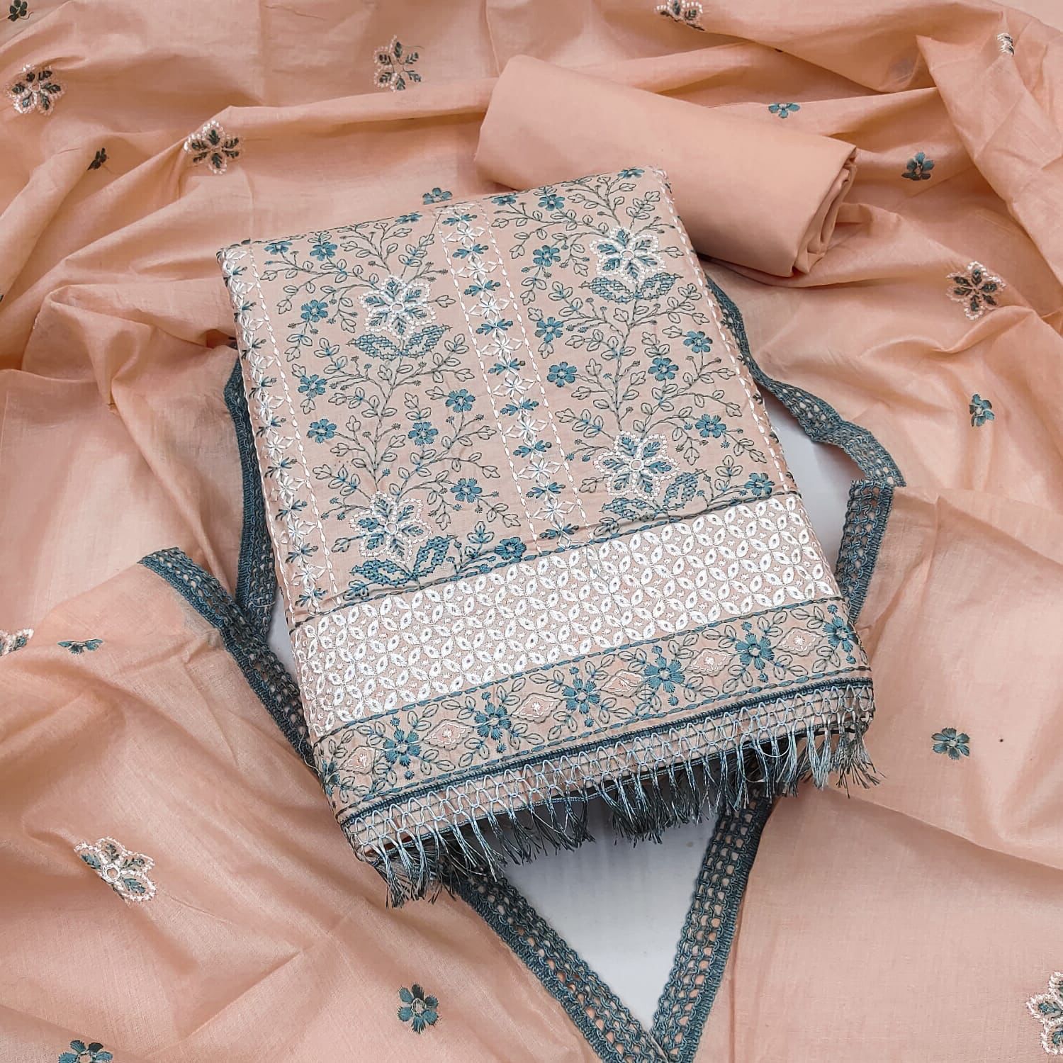 Women Cotton Embrodery Work dress marerials....