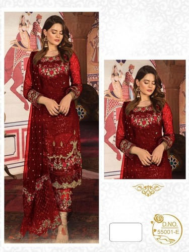 Women Georgette with Embroidery Salwar Suit...