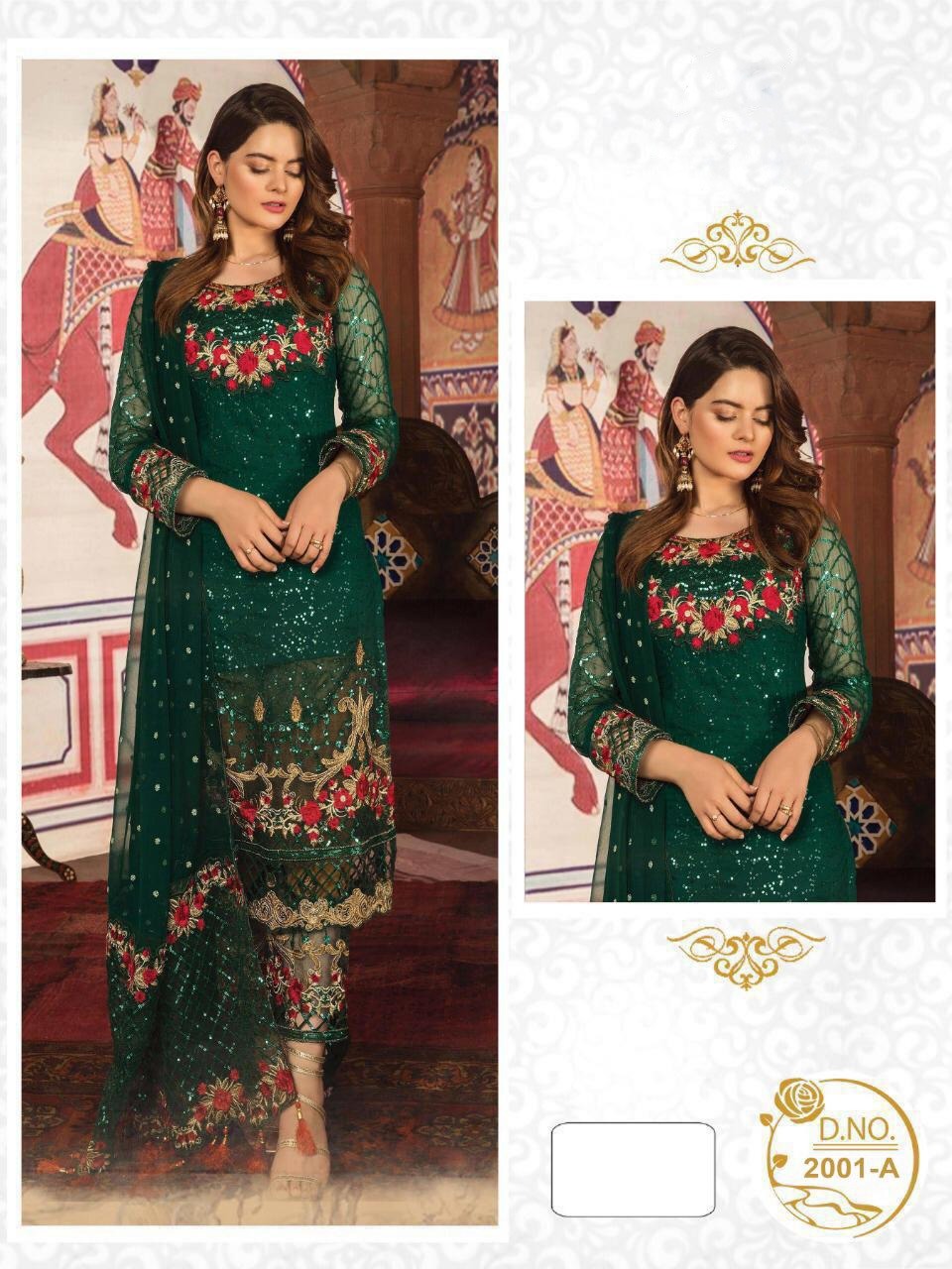 Women Georgette with Embroidery Salwar Suit...