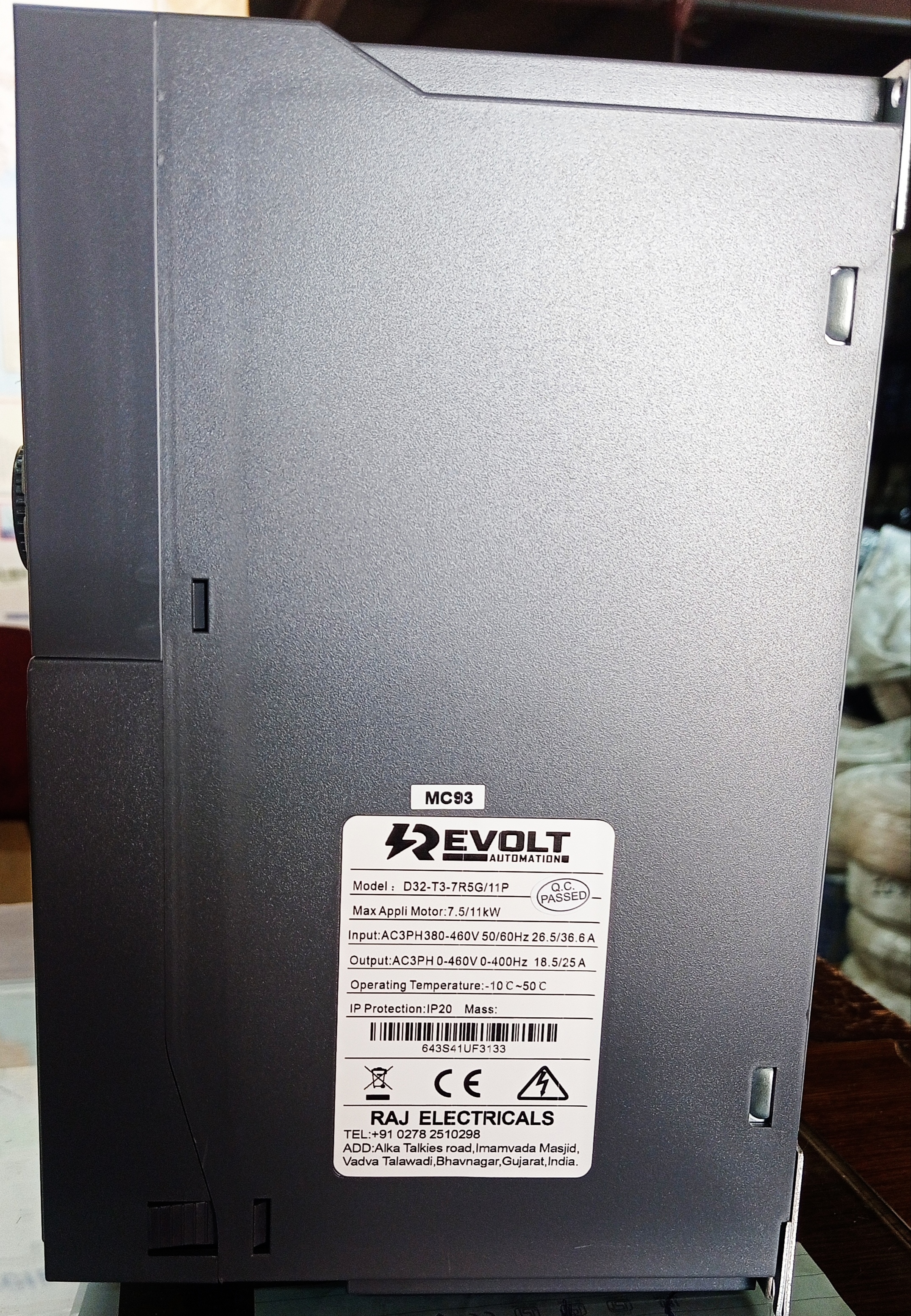 7.5-11 kw Revolt AC Drive