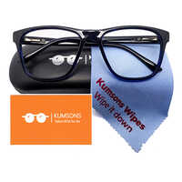 M-vision Glasses Glass Lenses, Black Frame, Transparent Lenses