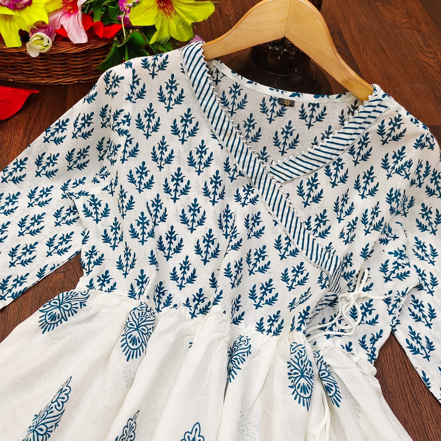 Sonal Blue Rayon Kurti Plazzo