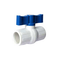 Pp Ball Valve - Color: White-Blue