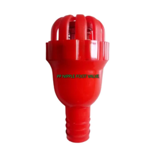 Red Pp Nipple Foot Valve