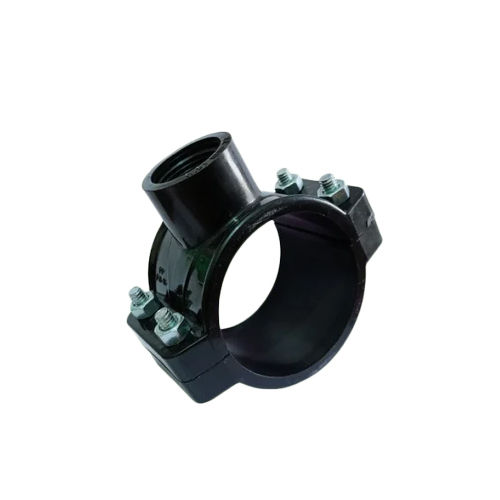 PP Service Saddle - 63mm, Black | Reliable Connection for MDPE, HDPE, PP & PVC Pipes, 10kg Working Pressure, Standard Design