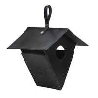 Sparrow Daughter Lantern Birdhouse Black Color Handcrafted with Leather Vegan Leather and Synthetic leather  By women Artisans
