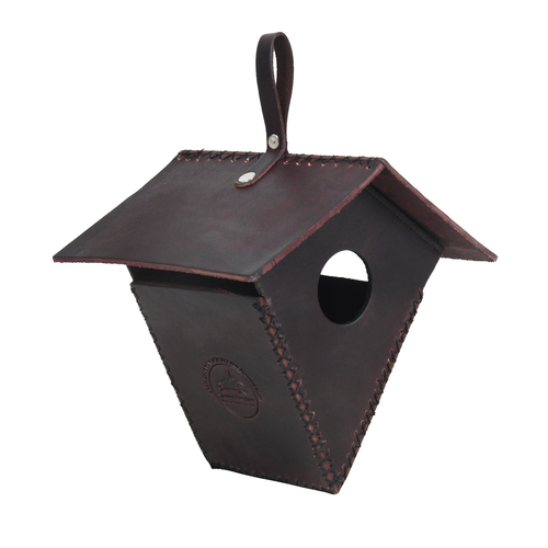 Lantern Bird House Bordo Color by Sparrow Daughter Made of Leather Vegan leather