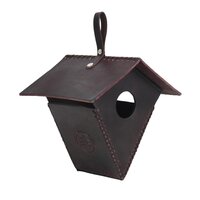 Lantern Bird House Bordo Color by Sparrow Daughter Made of Leather  Vegan leather