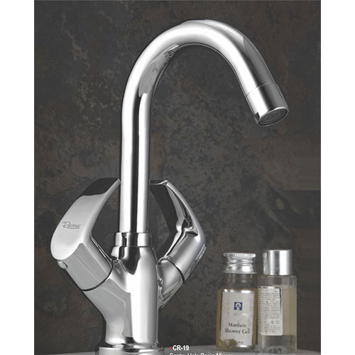 Silver Cr-19 Center Hole Basin Mixer