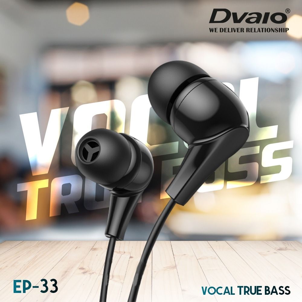 Dvaio EP-33 Wired In the Ear Headphone (With mic Yes Assorted)