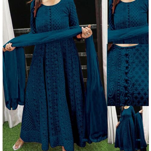 Aarohi Blue Georgette Kurti