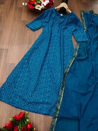 Aarohi Blue Georgette Kurti