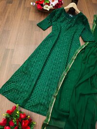 Aarohi Green Georgette Kurti
