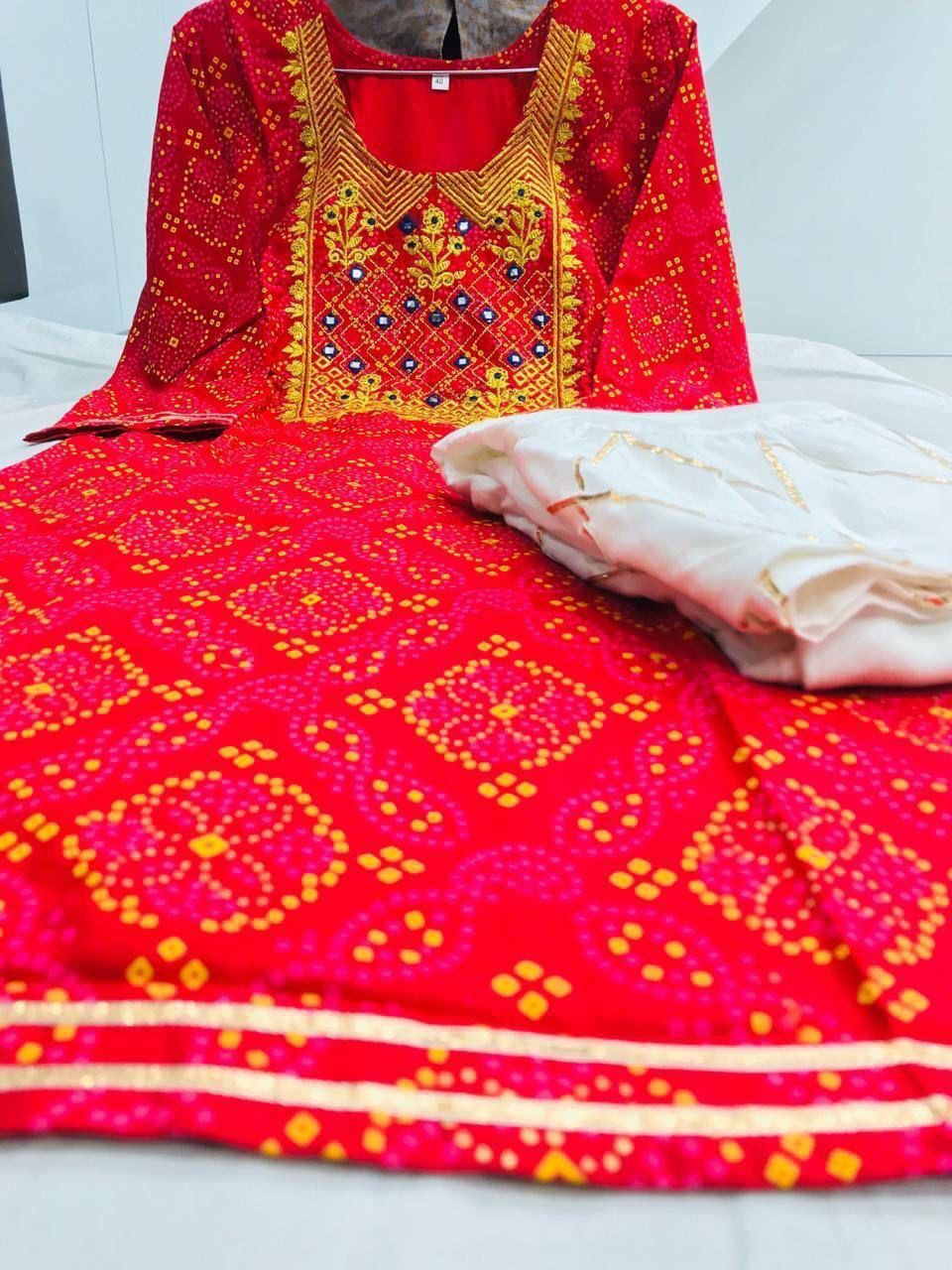 Riya Red Rayon Kurti