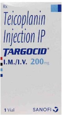 Targocid Injection - 200mg Teicoplanin Iv/im Powder | Treats Severe Bacterial Infections, Single Vial Packaging