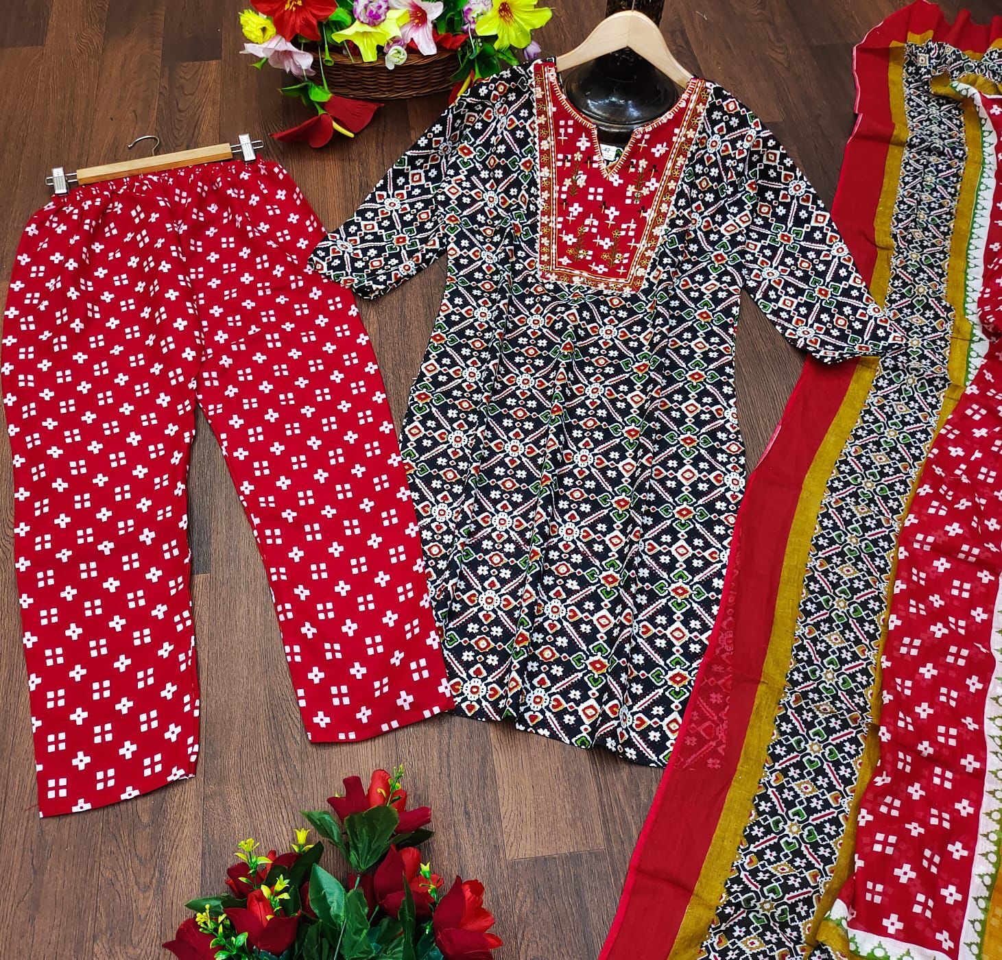Ankita Black Cotton Kurti