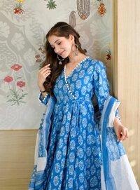 Feny Blue Rayon Kurti