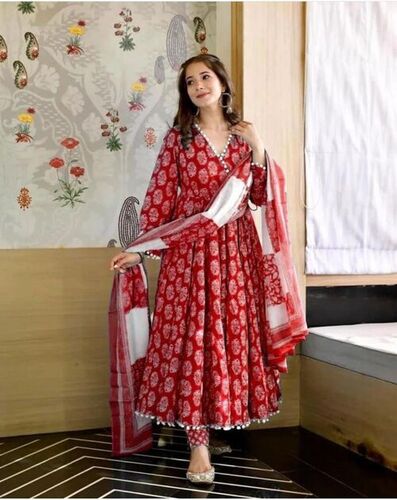 Feny Red Rayon Kurti