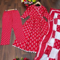 Feny Red Rayon Kurti