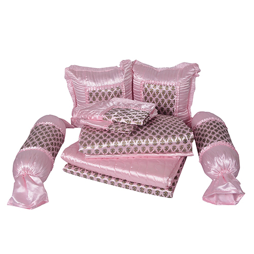 Washable 8Pc Pink Bedding Set