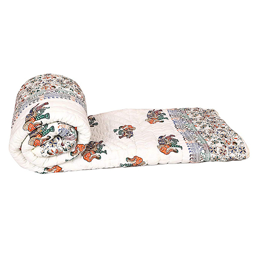 Pure Cotton Elephant Print Jaipuri Quilts Size: Full