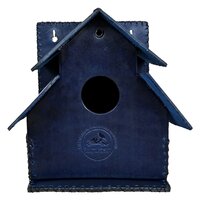 Handcrafted DR Birdhouse blue color made of Leather Vegan Leather and Synthetic leather