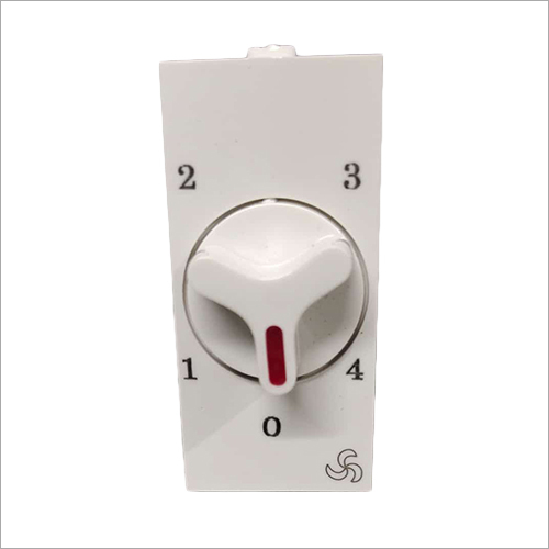 Star Fan Regulator - Plastic | Wall Mounted, 220V, 50Hz, Step 4 Speed Control, Rectangular Design
