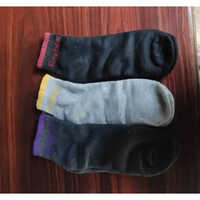 Men Cotton Lycra Socks - Cotton Material, Ankle Length, Black & Grey Colors | High Elasticity, Breathable, Quick Dry, All Season, Washable
