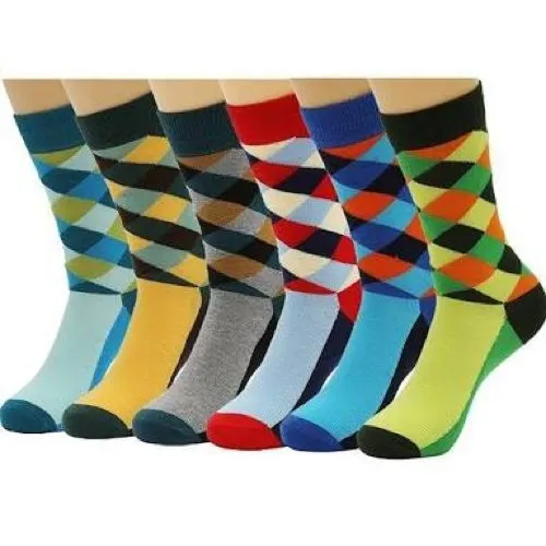 Mens Printed High Ankle Socks