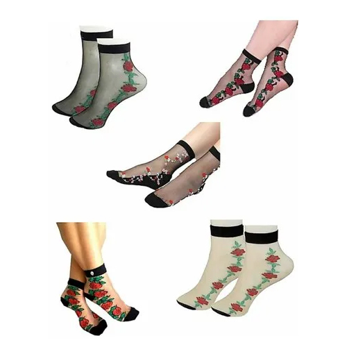 Printed Ladies Synthetic Socks