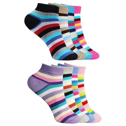 Ladies Striped Cotton Socks