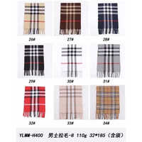 Men Printed Woolen Muffler - Multicoloured Check Pattern | Breathable, Quick Dry, Cool Dry, No Fade, Washable