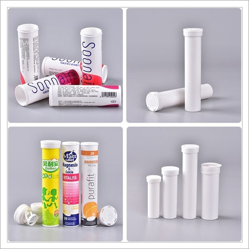 Round Plastic Effervescent Tablet Packaging Tube