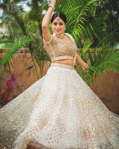 WOMEN SEQUANCE EMBROIDERY WORK LEHENGA CHOLI