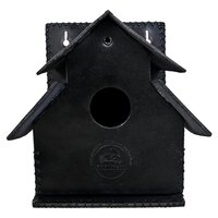 Handmade  Black Color DH Birdhouse made of Leather Vegan Leather and Synthetic leather