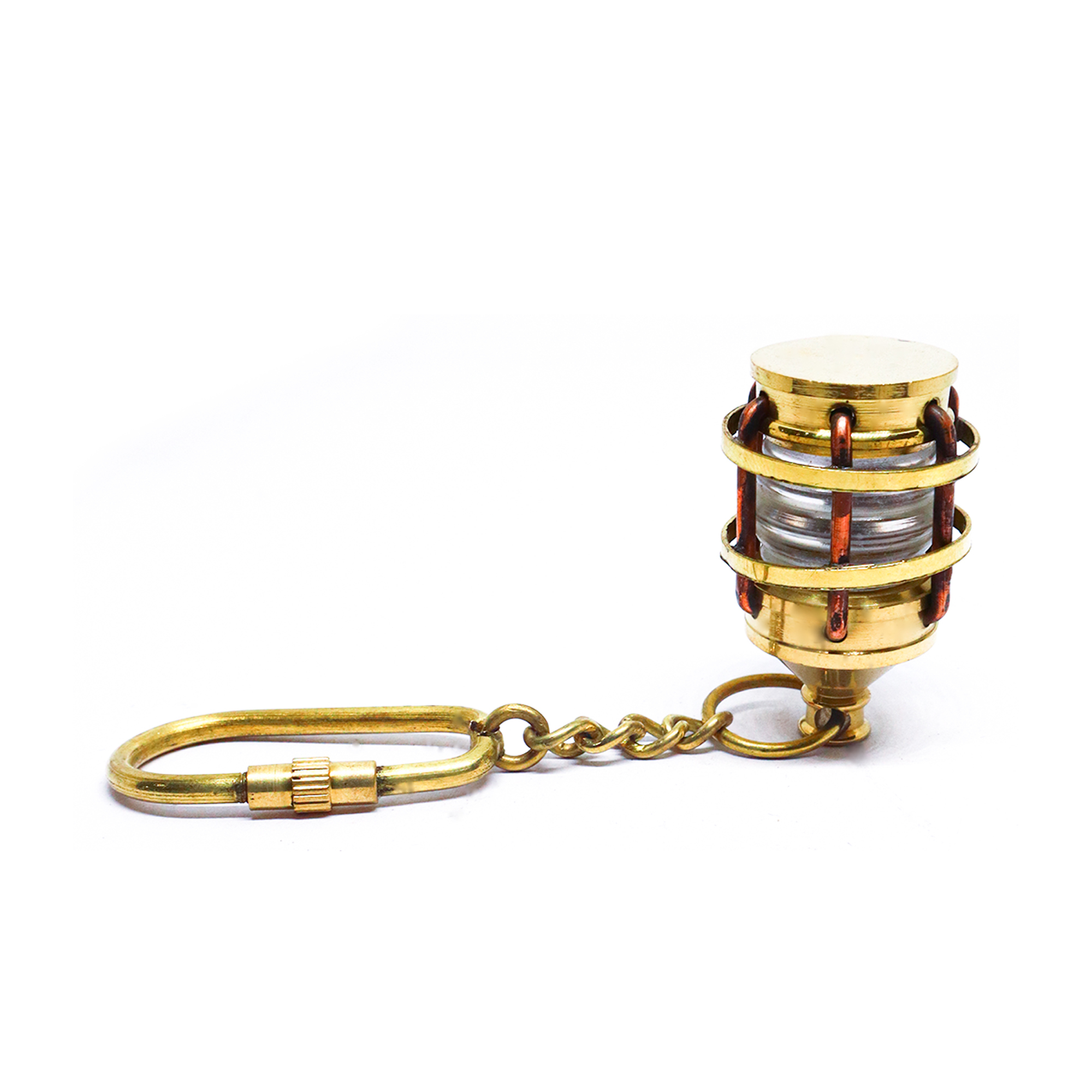 Solid Brass Anchor Lantern Key Chain Brass Lantern Key Chain