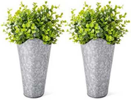 GALVANISED CONE SHAPE WALL PLANTER