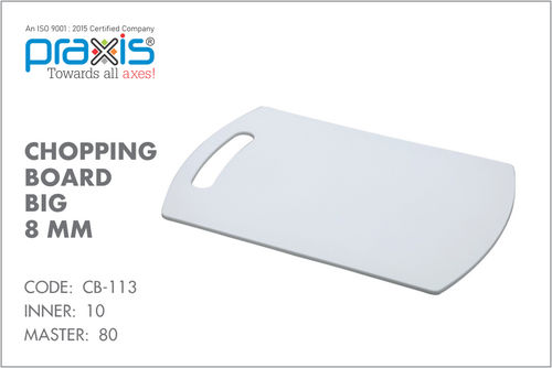 White Plastic Choppping Board Big 8 Mm