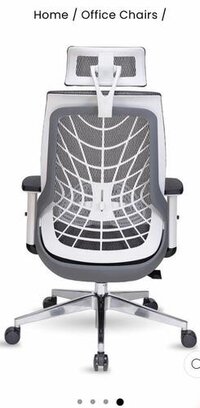 Spider Mesh Back White And Grey Nylon Mesh