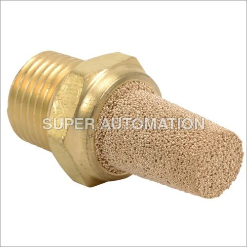 Pneumatic Polished Brass Silencer