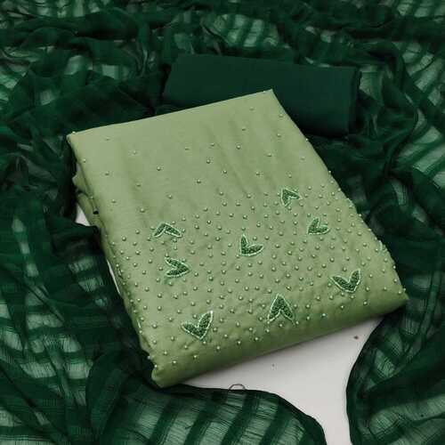 Sejal Green Rubi Cotton Dress Material
