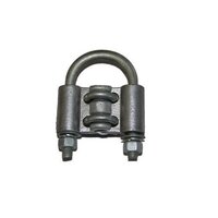 Dead End Clamp 2u - Aluminium, For Lt Ariel Bunched Cable Up To 95sqmm, Silver, U Shape Design, Power Coated Surface Finish