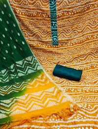 Harsha Yellow Heavy Cotton Dress Material