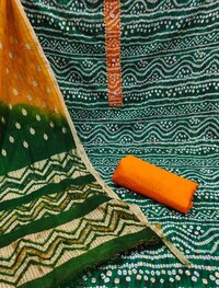 Harsha Green Heavy Cotton Dress Material
